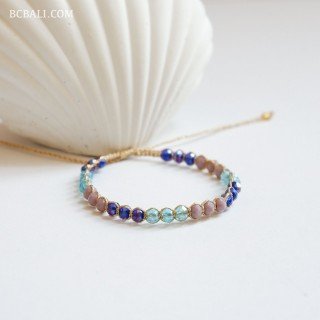 New Design Crystal Beads Bracelet Originally Handmade in Bali